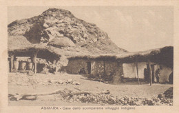 ERITREA - CARTOLINA - ASMARA - CASA DELLO SCOMPARENTE VILLAGGIO INDIGENO - Eritrea