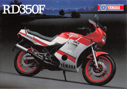 09864 "YAMAHA RD350F"  VOLANTINO ILLUSTRATO ORIGINALE - Motorräder