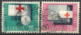 Suisse, 1963, Pro Patria, Croix Rouge, 10+10, 20+10 C., Oblitérés - Other & Unclassified