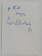 48144 106/ AUTOGRAFO Su Cartoncino - GIORGIO ALBERTAZZI (attore) - Otros & Sin Clasificación