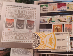 MACAU - 1984 YEAR BOOK WITH ALL STAMPS+S\S+RAT BOOKLET, CAT$80+++(RAT BOOKLET FDCANCEL - Années Complètes