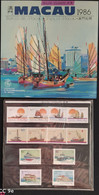 MACAU - 1986 SPECIAL BOOK WITH STAMPS RELATED TO SHIPS OF MACAU CAT$43 EUROS +++ - Années Complètes