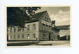 1941 3. Reich Photokarte Hotel Goldener Hirsch Roßleben Mit Hakenkreuzfahne, Gelaufen - Rossleben