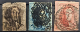 BELGIUM 189-50 - Canceled - SC# 3, 4, 5 - 1849-1850 Medallions (3/5)