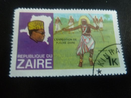 Zaire - L'Expédition De Fleuve Zaire - Danseur Ntore - Val 1 K - Multicolore - Oblitéré - - Gebruikt