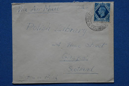 Z17 ENGLAND BELLE LETTRE 1936 PAR AVION   POUR GLASGOW SCOTLAND + AFFRANCH. INTERESSANT - Lettres & Documents