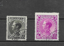 N° 390 + 392 OBLITERES - 1934-1935 Leopold III