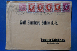 Z18   SLOVAQUIE  BELLE LETTRE   1939 POUR TEPLITZ TCHECOSLOVAQUIE+ SURCHARGE     + AFFRANCH. INTERESSANT - Storia Postale