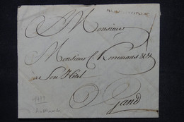 BELGIQUE - Marque Postale De Audenarde Sur Enveloppe Cachetée Pour Gand En 1779  - L 104682 - 1714-1794 (Austrian Netherlands)