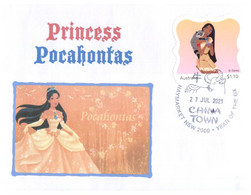 (YY 9) Australia Princess Pocahontas New Australia Post Stamp - Cover Postmarked 27 July 2021 (1st Day Of Issue) - Lettres & Documents