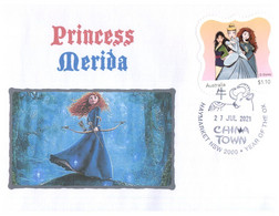 (YY 9) Australia Princess Merida New Australia Post Stamp - Cover Postmarked 27 July 2021 (1st Day Of Issue) - Lettres & Documents