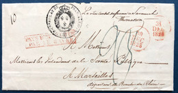 Etats Unis Lettre Précurseur De Savannah Dec 1828 Pour Marseille Par L'ambassade De France à Savannah + Pays D'outremer - …-1845 Voorfilatelie