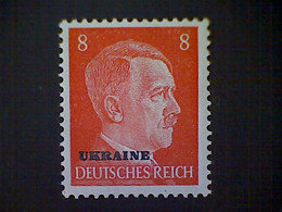 Russia, Scott #N46, Mint (*), 1941, Hitler Overprint Ukraine, 8pf, Red - 1941-43 Bezetting: Duitsland