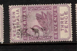 WESTERN AUSTRALIA 1893 3d Postal Fiscal SG F13 U #APP10 - Gebruikt