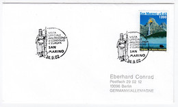 San Marino 2002 European Ideas Cover #30910 - Briefe U. Dokumente