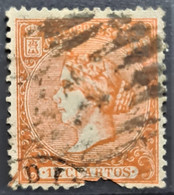 SPAIN 1866 - Canceled - Sc# 83 - Damaged On Lower Edge - Used Stamps