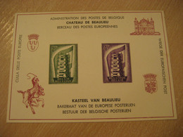 CHATEAU DE BEAULIEU Feuillet De Luxe Europa Europeism Imperforated Sheet Bloc Card BELGIUM - Feuillets De Luxe [LX]