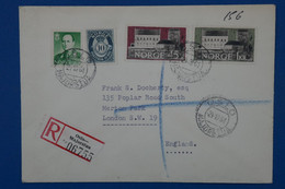#4  NORVEGE  BELLE LETTRE RECOM.  1961  OSLO   POUR  LONDON G.B  +AFFRANCH. PLAISANT - Brieven En Documenten