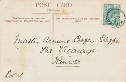 GB VILLAGE POSTMARKS "KINVER" (STOURBRIDGE, Staffordshire) Thimble 20mm 1904 Pc - Storia Postale