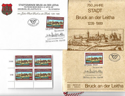 1899l: Heimatsammlung Bruck An Der Leitha, Alle Sonderstempel, Folder, Viererblock,... 3 Scans Top ! - Bruck An Der Leitha