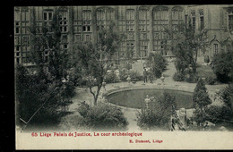 CP (Liège: Palais De Justice: La Cour Archéologique) Obl. LIEGE 1 LUIK Du 19/08/1910 + Flamme Expo Bruxelles 1910 - Rural Post