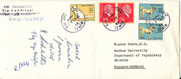 Turkey Registered Cover Sent To Denmark Izmir 7-5-1974 (bended Cover) - Lettres & Documents