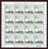 FEUILLE** De 2006 Du CANADA De 16 Timbres Gommés "51 C.- VOILIER DE L'EXPEDITION DE 1906" - Volledige & Onvolledige Vellen