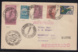 Brazil Airmail Cover 1936 To Franfurt, Condor Zeppelin, Very Nice Franked - Lettres & Documents
