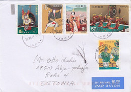 GOOD JAPAN Postal Cover To ESTONIA 2011 - Good Stamped: Art ; Dance ; Culture - Lettres & Documents