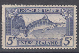 New Zealand 1935 Fish Swordfish Marlin Mi#196 Mint Never Hinged - Nuevos