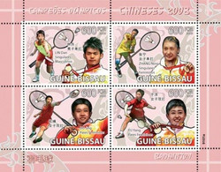 Guinea Bissau 2009, Olympic Games In Benjing, Archery, Shooting, Tennis Table, 4val In BF - Badminton