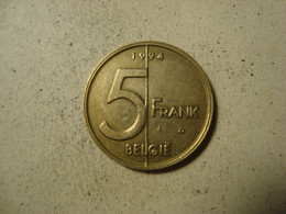 MONNAIE BELGIQUE 5 FRANCS 1994 ( En Néerlandais ) - 5 Frank