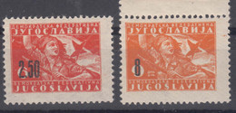 Yugoslavia Republic 1946 Mi#492-493 Mint Never Hinged - Nuevos