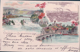 Gruss Aus Schaffhausen, Publicité Hoffmann's Stärkefabriken Salzuflen, Litho (14.1.1899) - Schleitheim