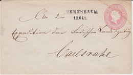 NOCHMALS REDUZIERT Baden Ganzsache U 12 L2 Gernsbach N Karlsruhe Spät Ca 1867 - Interi Postali