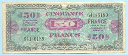 50  FRANCS 1944 VERSO FRANCE SANS  SERIE - 1945 Verso Francés