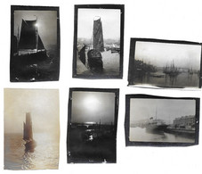 RAMSGATE - BATEAUX ET COUCHER DE SOLEIL - LOT DE 6 PHOTOS 7*4.5 CM - ANGLETERRE - Boats