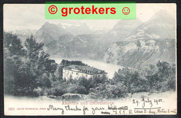MORSCHACH Blick Auf Hotel Axenfels Und Axenfels Und Urirothstock Versanden MORSCHACH > GB 1901 - Morschach
