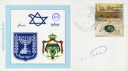 Israel-Jordan 17.Sep.1995 Peace Autographed / Handsigned Special Flight? Cacheted Cover II - Covers & Documents