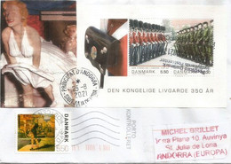 Beautiful Linda (Gasolin 3 Song Cover), On Letter 2021  To Andorra, With Local Arrival Postmark - Cartas & Documentos