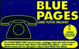 SCHEDA TESSERA SERVIZI BLUE PAGES CARD TUTTO MILANO / EF CORSI DI LINGUE - Autres & Non Classés