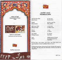 INDIA-2012  SHEKAWATI AND WARLI PAINTINGS- Official Information Brochure On Stamp Issue- - Zonder Classificatie