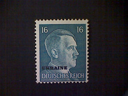 Russia, Scott #N52, Mint (*), 1941, Hitler Overprint Ukraine, 16pf, Peacock Green - 1941-43 Deutsche Besatzung