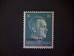 Russia, Scott #N52, Mint (*), 1941, Hitler Overprint Ukraine, 16pf, Peacock Green - 1941-43 Ocupación Alemana