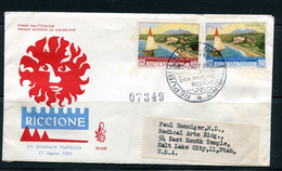 San Marino Riccione 1960 Cover Sent To USA  11294 - Storia Postale