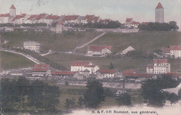 Romont FR, Chemin De Fer Et Gare (13.2.1914) - Romont