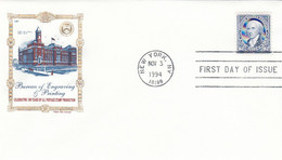 Sc#2875a $2 1994 Bureau Of Engraving Souvenir Sheet Single On Illustrated First Day Of Issue Cover - 1991-2000