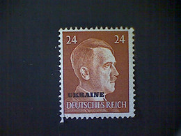 Russia, Scott #N54, Mint (*), 1941, Hitler Overprint Ukraine, 24pf, Orange Brown - 1941-43 Deutsche Besatzung
