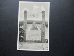 3.Reich Olympia 1936 Echtfoto AK Reichssportfeld Berlin Deutsche Kampfbahn Osttor Reichssportverlag Mit 2 Stempeln - Olympische Spiele