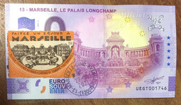 2021 BILLET 0 EURO SOUVENIR DPT13 MARSEILLE LE PALAIS LONGCHAMP + TAMPON + SEC + VIGNETTE PAPER  0 EURO SCHEIN BANKNOTE - Privéproeven